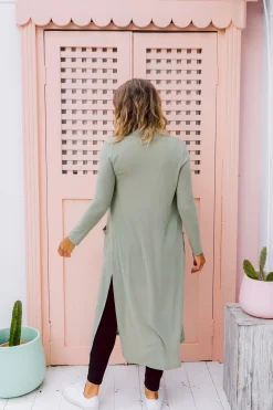 Proud Poppy Clothing Jane Cardigan in Sage Outlet