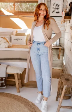 Proud Poppy Clothing Jane Cardigan in Stone Outlet