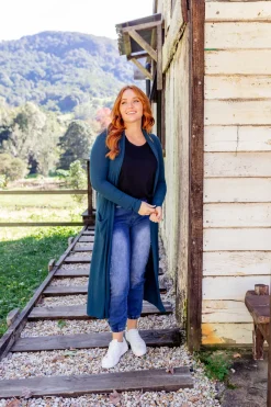 Proud Poppy Clothing Jane Cardigan in Teal Online