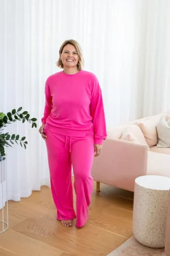 Proud Poppy Clothing Jenny Lounge Modal Blend Pants in Magenta Online