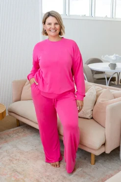 Proud Poppy Clothing Jenny Lounge Modal Blend Pants in Magenta Online