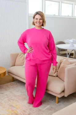 Proud Poppy Clothing Jenny Lounge Modal Blend Pants in Magenta Online