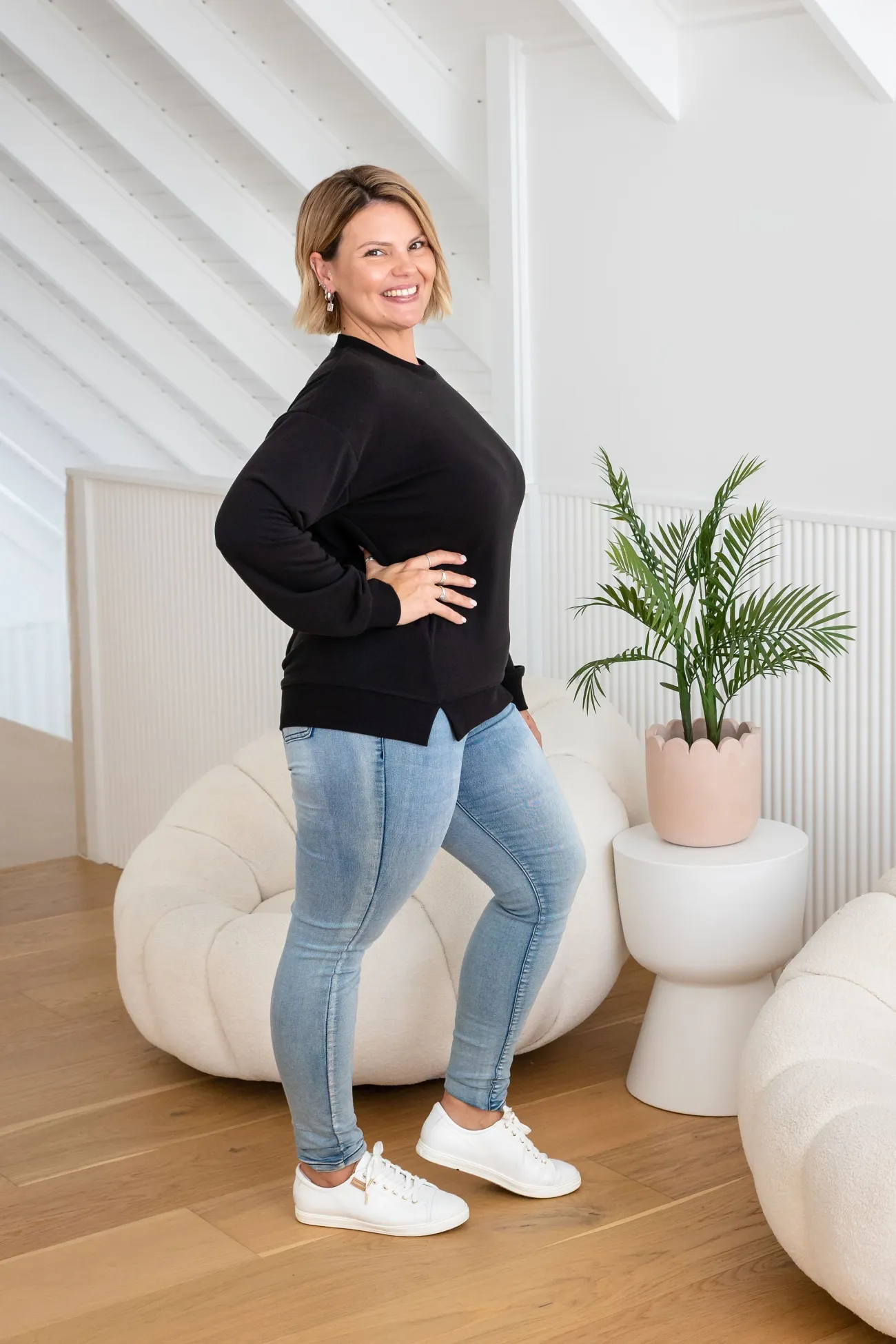 Proud Poppy Clothing Jenny Lounge Modal Blend Sweater in Black Clearance