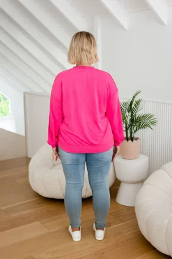 Proud Poppy Clothing Jenny Lounge Modal Blend Sweater in Magenta Clearance