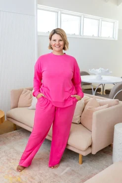 Proud Poppy Clothing Jenny Lounge Modal Blend Sweater in Magenta Clearance