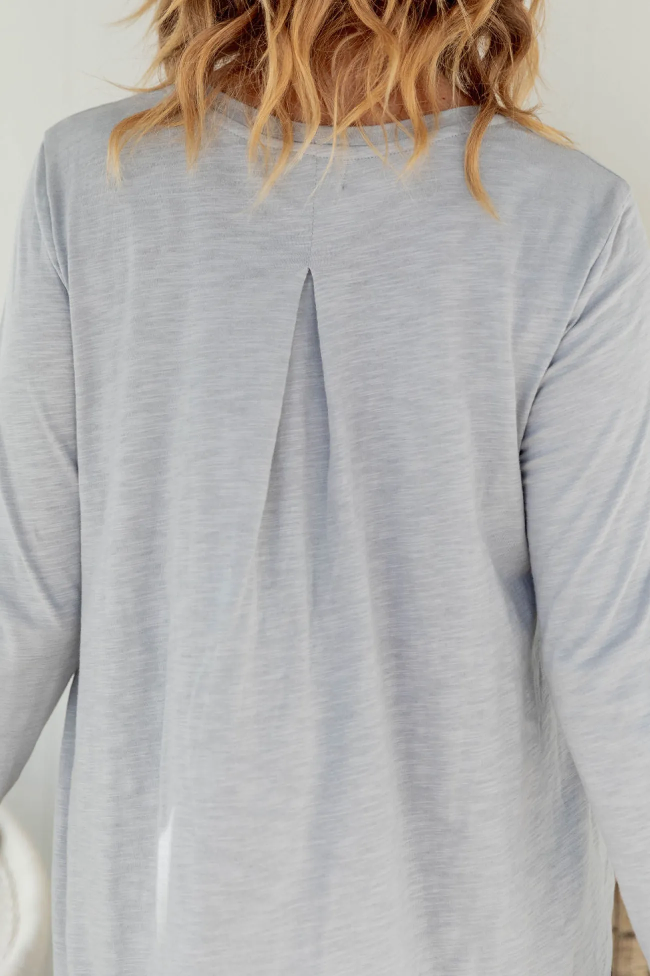 Proud Poppy Clothing Kendall Long Sleeve Basic Top in Silver Fashion
