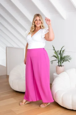 Proud Poppy Clothing Larsa Pants in Fuchsia Pink FuchsiaPink Outlet