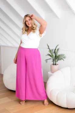 Proud Poppy Clothing Larsa Pants in Fuchsia Pink FuchsiaPink Outlet