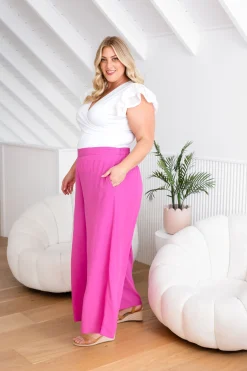 Proud Poppy Clothing Larsa Pants in Fuchsia Pink FuchsiaPink Outlet