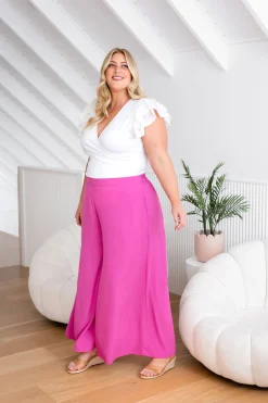 Proud Poppy Clothing Larsa Pants in Fuchsia Pink FuchsiaPink Outlet