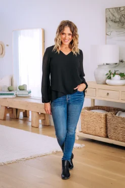 Proud Poppy Clothing Layla Long Sleeved Top in Black Best