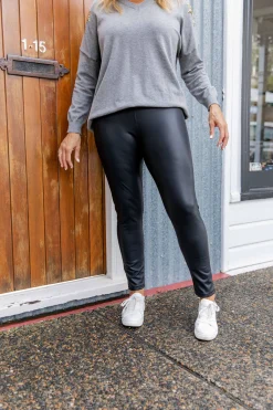 Proud Poppy Clothing Leigh Wet Look Leggings Discount