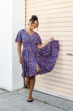 Proud Poppy Clothing Lina Dress in Purple Leopard PurpleLeopard Fashion