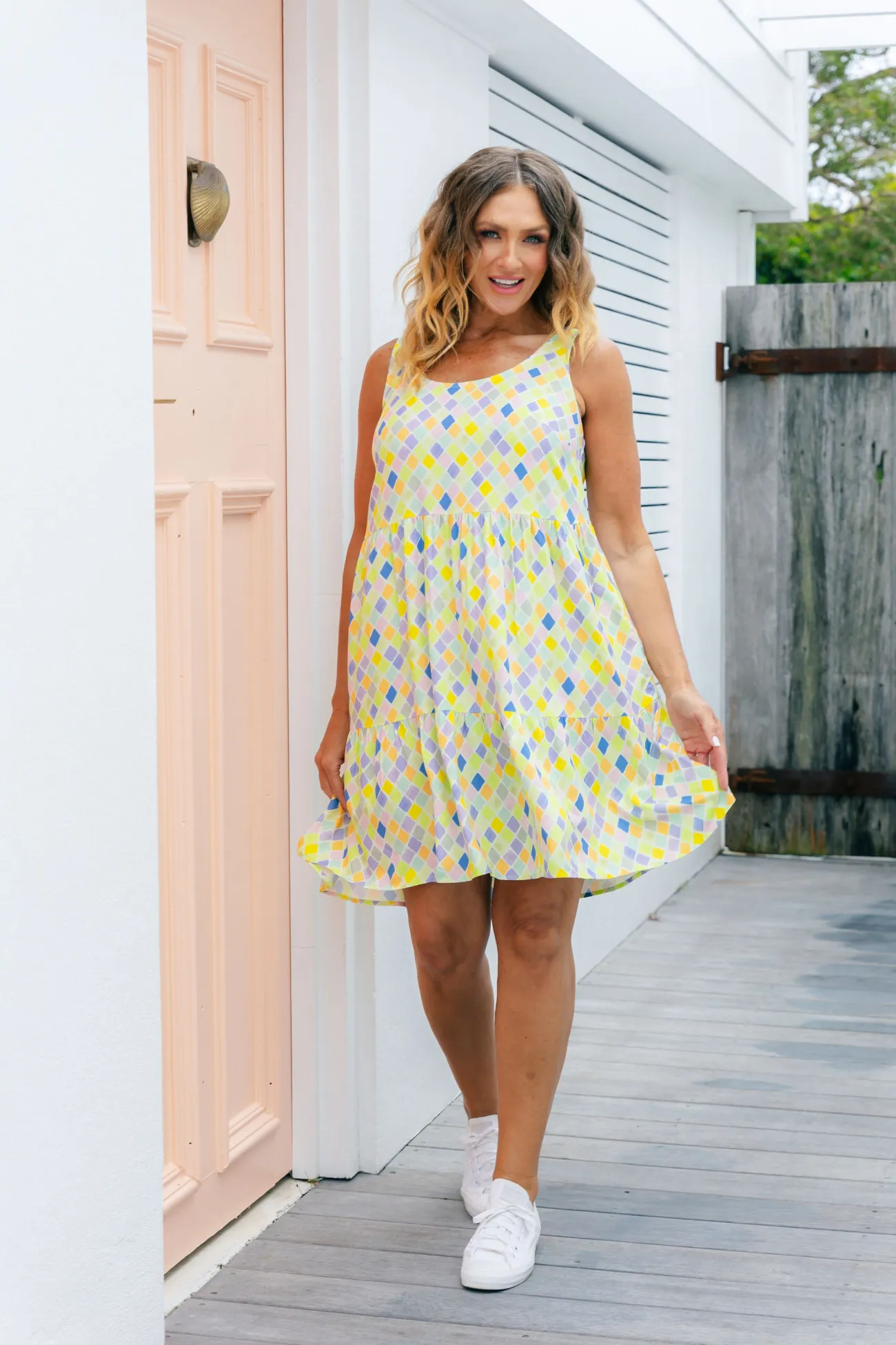 Proud Poppy Clothing Lover Dress in Diced New