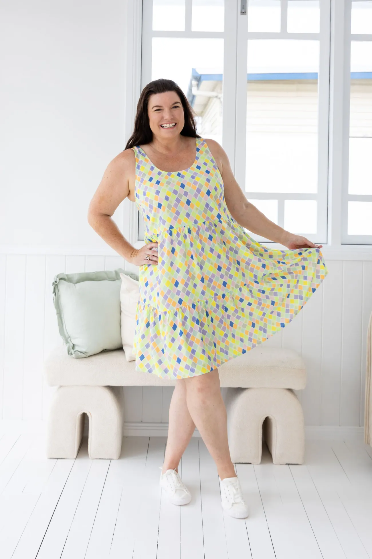 Proud Poppy Clothing Lover Dress in Diced New