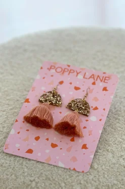 Proud Poppy Clothing LuLu Drop Earrings in Rosewood Sale