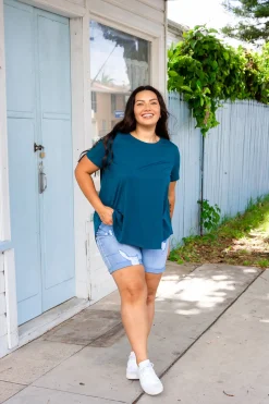 Proud Poppy Clothing Macey Hi-Low T-Shirt in Teal Online