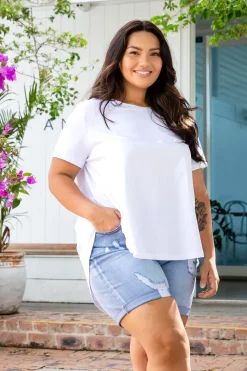 Proud Poppy Clothing Macey Hi-Low T-Shirt in White Best
