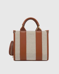 Proud Poppy Clothing Manhattan Mini Tote Bag in Natural Canvas Tan by Louenhide NaturalCanvasTanbyLouenhide Best