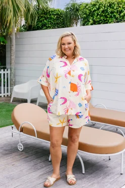 Proud Poppy Clothing Marlo Bamboo Blend Shirt in Crabby Patty CrabbyPatty Sale