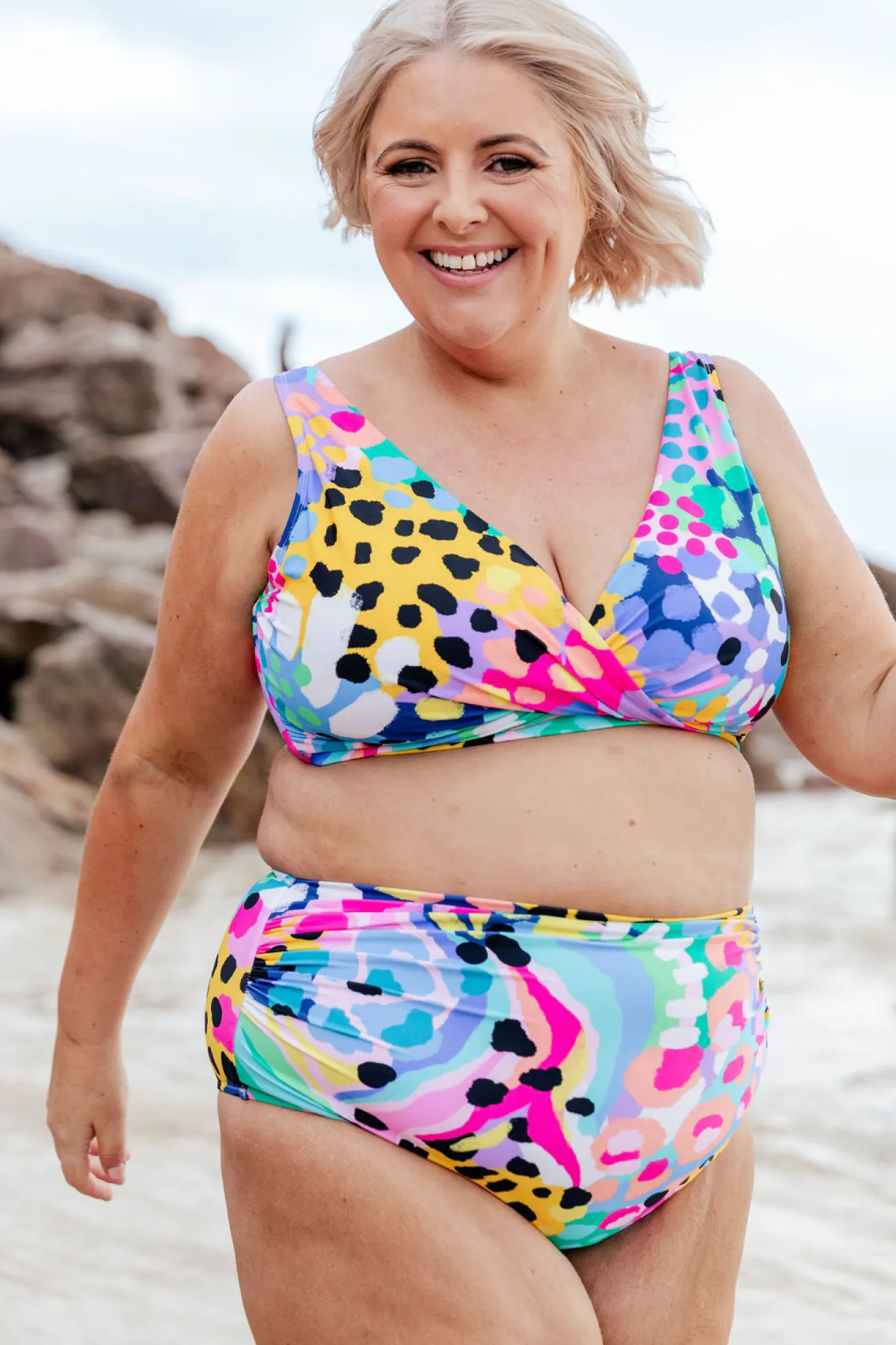 Proud Poppy Clothing Miami Bikini Pants in Kasey Swim by Kasey Rainbow Clearance