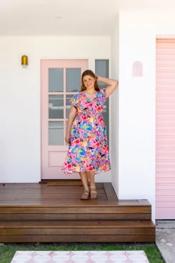 Proud Poppy Clothing Millie Dress in Aussie Lilac by Kasey Rainbow Hot