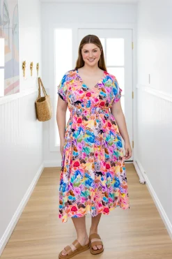 Proud Poppy Clothing Millie Dress in Aussie Lilac by Kasey Rainbow Hot