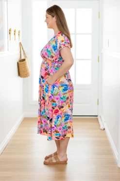 Proud Poppy Clothing Millie Dress in Aussie Lilac by Kasey Rainbow Hot