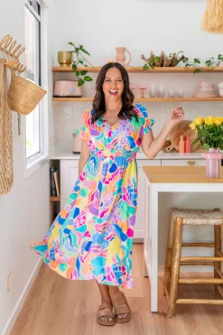Proud Poppy Clothing Millie Dress in Peachy Keen by Kasey Rainbow Fashion