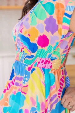 Proud Poppy Clothing Millie Dress in Peachy Keen by Kasey Rainbow Fashion