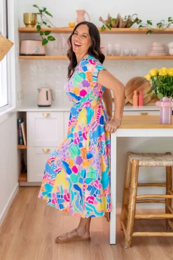 Proud Poppy Clothing Millie Dress in Peachy Keen by Kasey Rainbow Fashion
