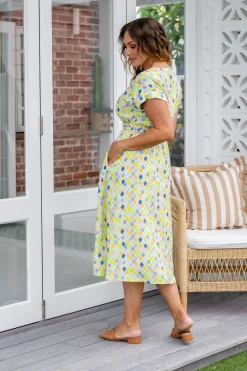 Proud Poppy Clothing Millie Midi Dress in Diced Fashion