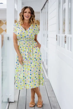 Proud Poppy Clothing Millie Midi Dress in Diced Fashion