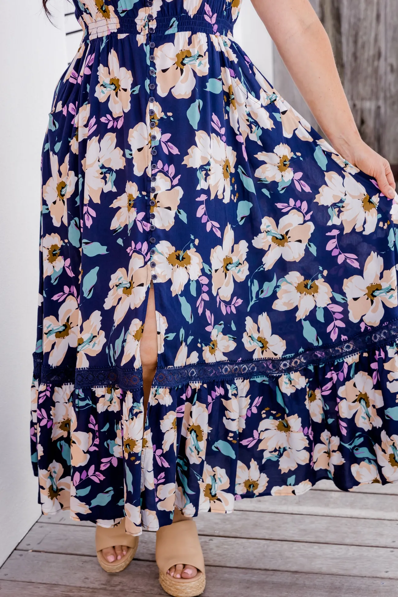 Proud Poppy Clothing Milly Navy Floral Maxi Dress Fashion