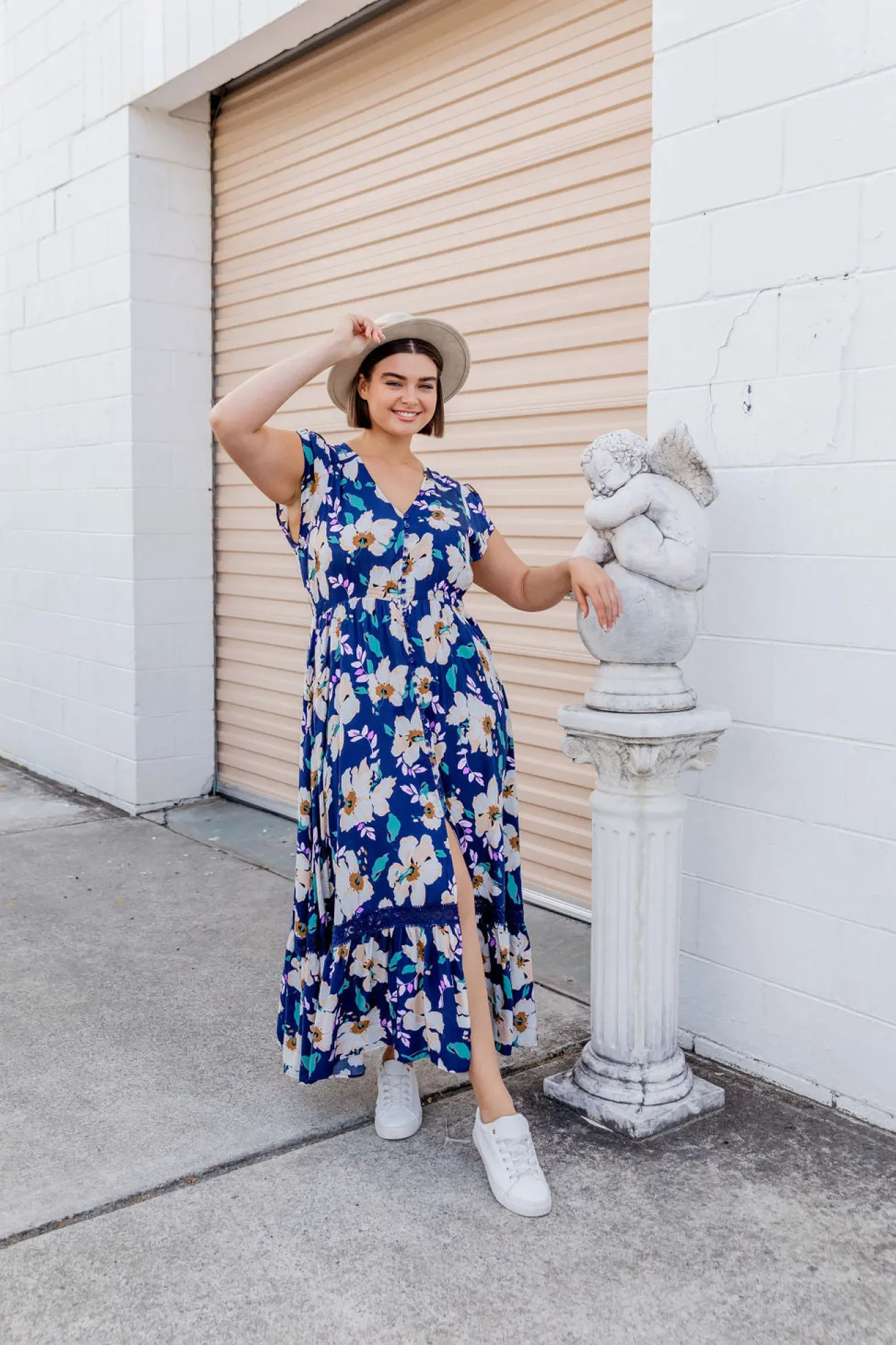 Proud Poppy Clothing Milly Navy Floral Maxi Dress Fashion