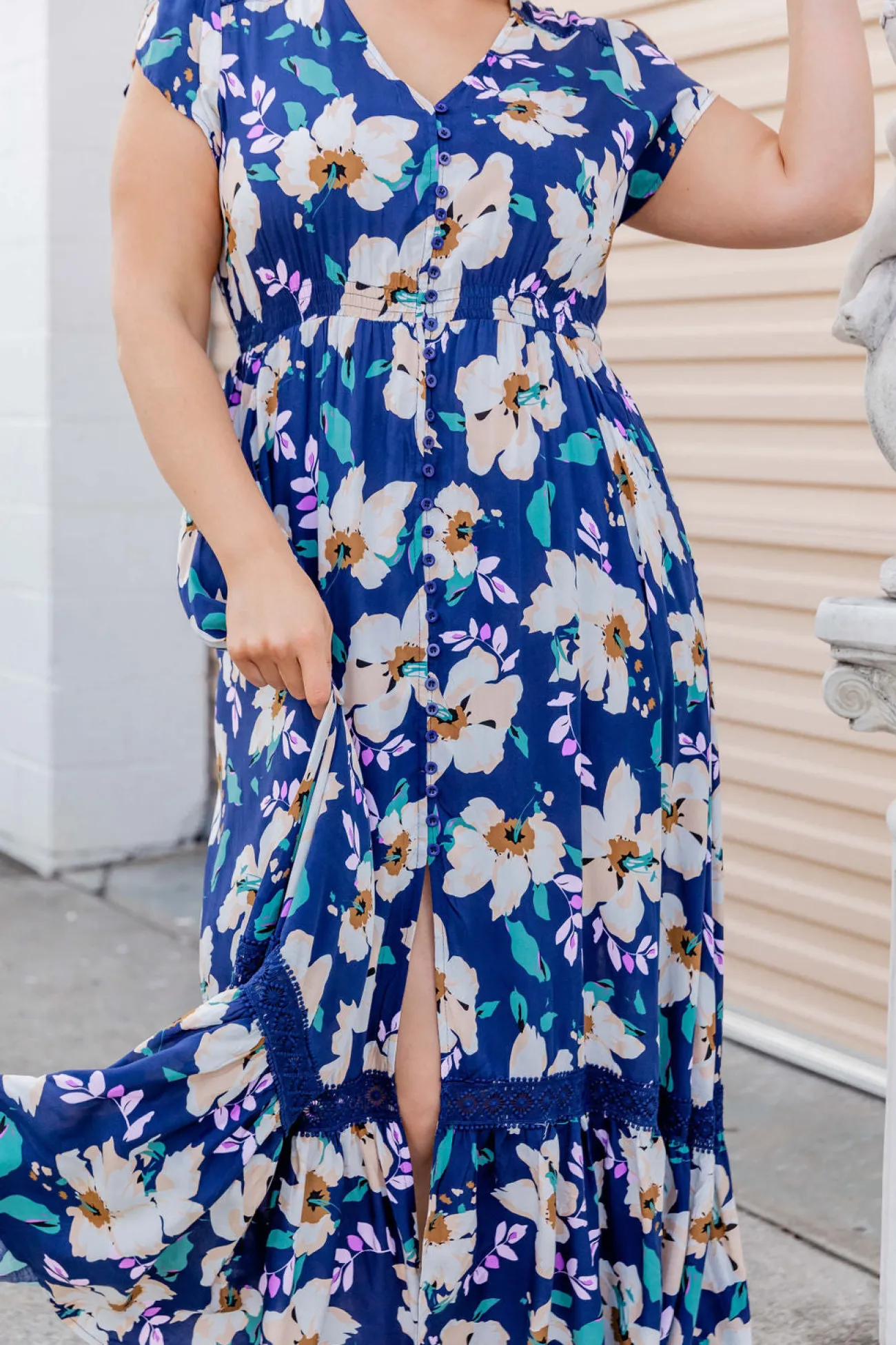 Proud Poppy Clothing Milly Navy Floral Maxi Dress Fashion