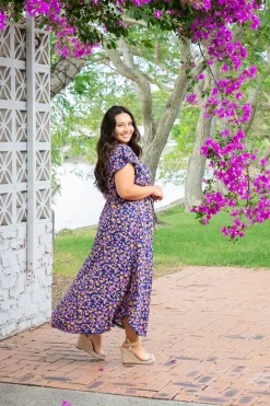 Proud Poppy Clothing Naomi Maxi Dress in Purple Leopard PurpleLeopard Hot