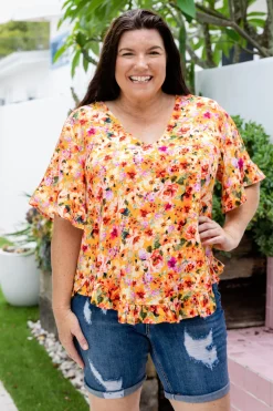 Proud Poppy Clothing Natalie Top in Sunshine Floral SunshineFloral Fashion