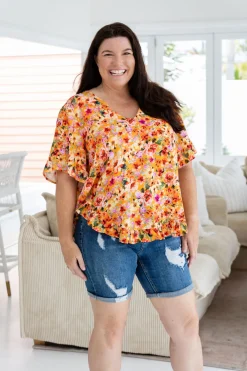Proud Poppy Clothing Natalie Top in Sunshine Floral SunshineFloral Fashion