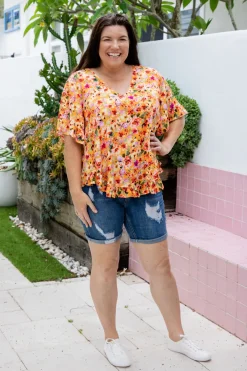 Proud Poppy Clothing Natalie Top in Sunshine Floral SunshineFloral Fashion