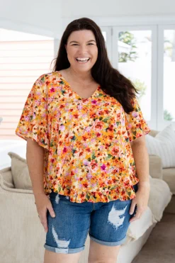 Proud Poppy Clothing Natalie Top in Sunshine Floral SunshineFloral Fashion