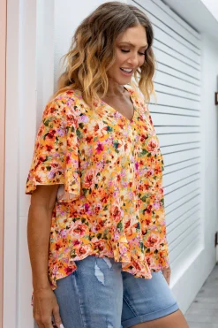 Proud Poppy Clothing Natalie Top in Sunshine Floral SunshineFloral Fashion