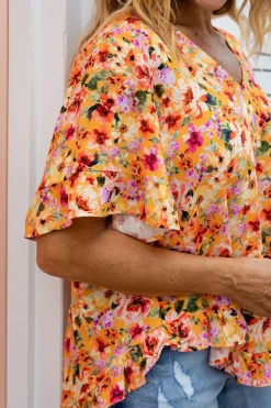 Proud Poppy Clothing Natalie Top in Sunshine Floral SunshineFloral Fashion