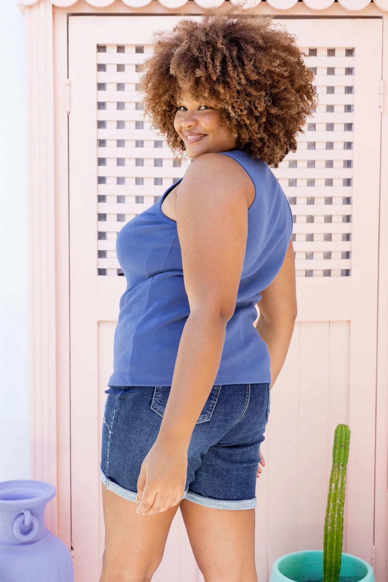 Proud Poppy Clothing NEW Kira Tank in Blue Fashion