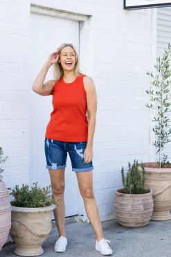 Proud Poppy Clothing NEW Kira Tank in Orange Sale