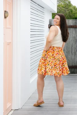 Proud Poppy Clothing Nicole Skirt in Sunshine Floral SunshineFloral Outlet
