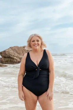 Proud Poppy Clothing Noosa Tie One Piece in Black Fashion