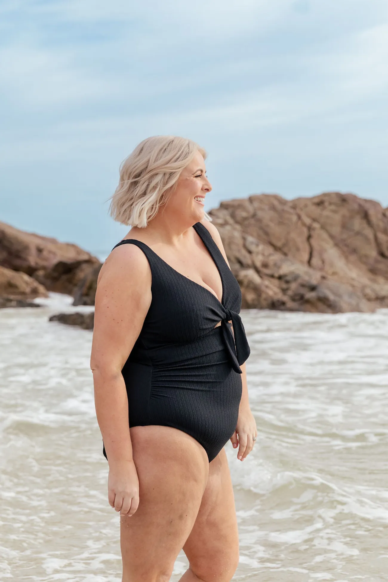 Proud Poppy Clothing Noosa Tie One Piece in Black Fashion