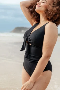 Proud Poppy Clothing Noosa Tie One Piece in Black Fashion