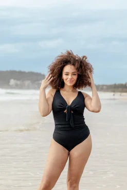 Proud Poppy Clothing Noosa Tie One Piece in Black Fashion